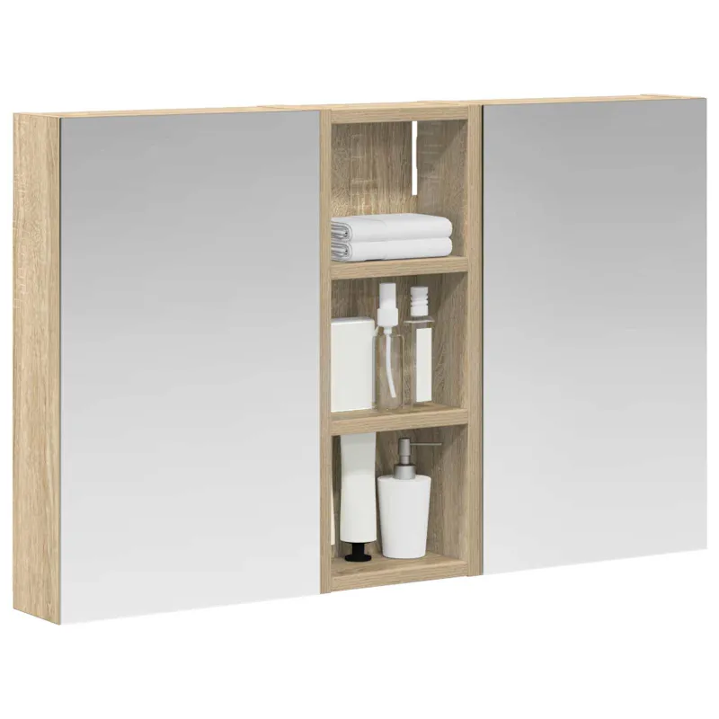 Vonios spintos komplektas su lentyna 3 pcs 80 x 10,5 x 50 cm