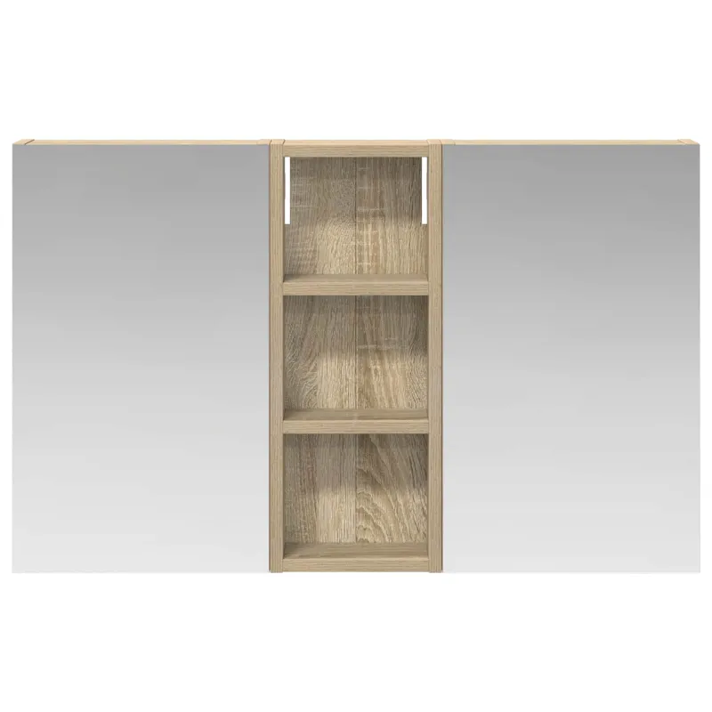 Vonios spintos komplektas su lentyna 3 pcs 80 x 10,5 x 50 cm