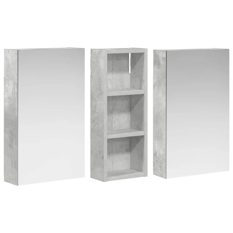 Vonios spintos komplektas su lentyna 3 pcs 80 x 10,5 x 50 cm