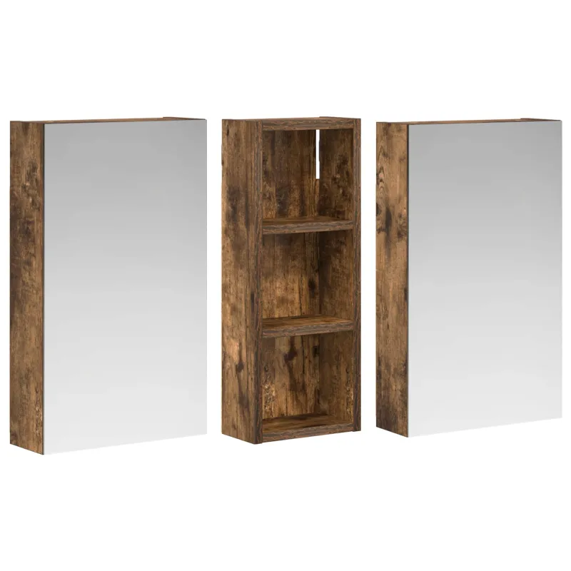 Vonios spintos komplektas su lentyna 3 pcs 80 x 10,5 x 50 cm