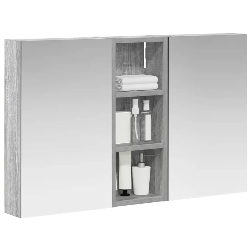 Vonios spintos komplektas su lentyna 3 pcs 80 x 10,5 x 50 cm