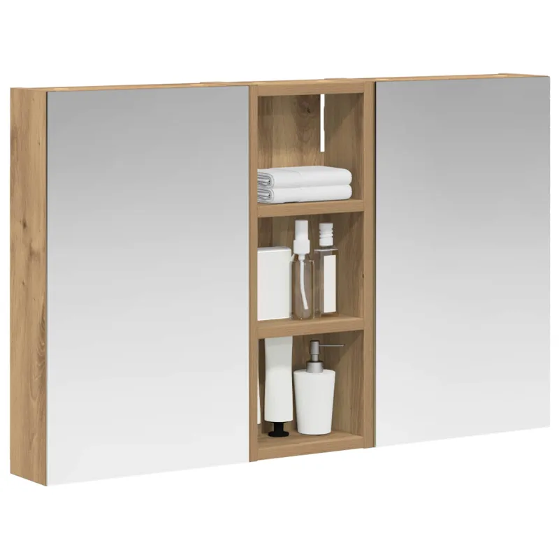 Vonios spintos komplektas su lentyna 3 pcs 80 x 10,5 x 50 cm