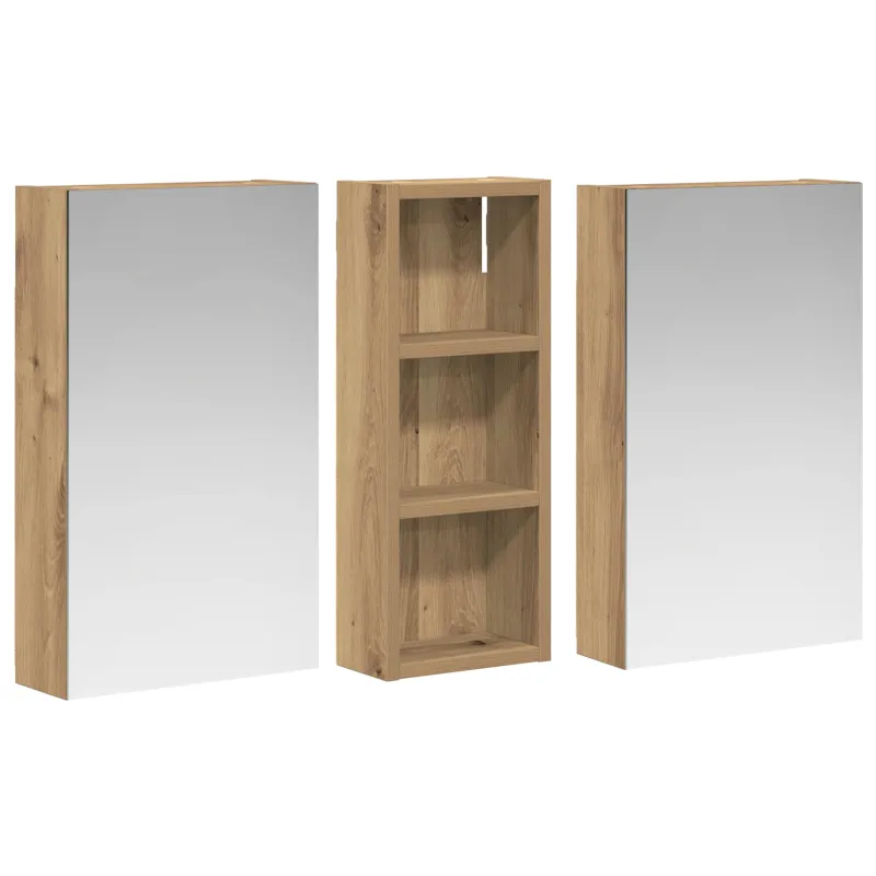 Vonios spintos komplektas su lentyna 3 pcs 80 x 10,5 x 50 cm