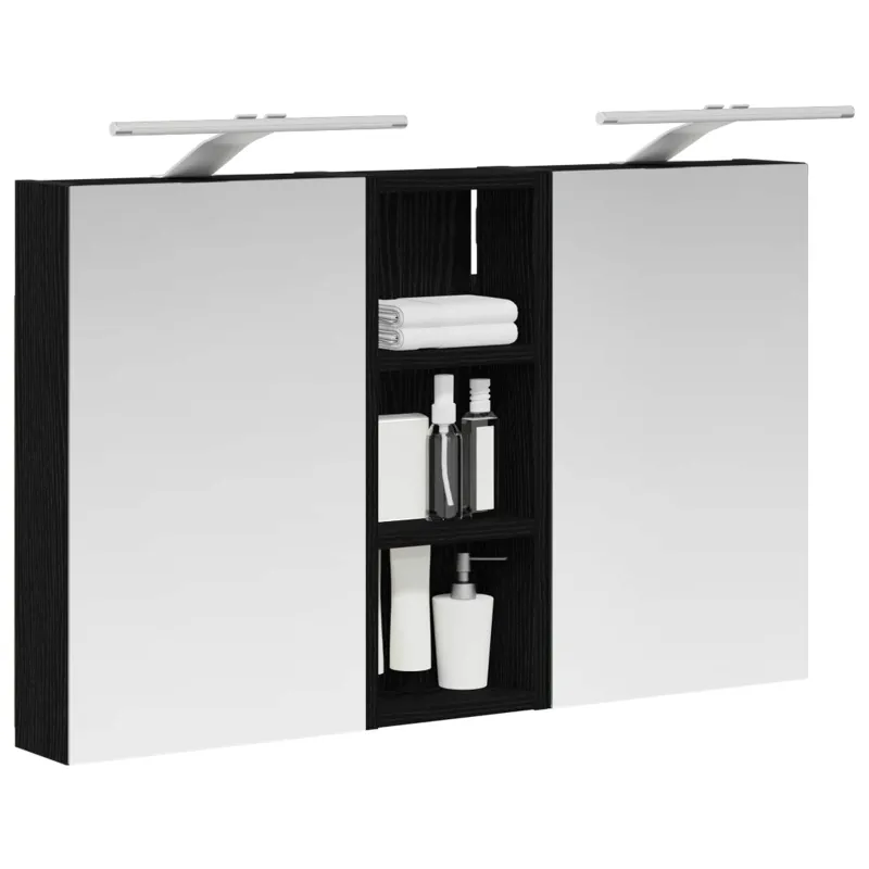 Vonios spintos komplektas su lentyna 3 pcs 80 x 10,5 x 50 cm
