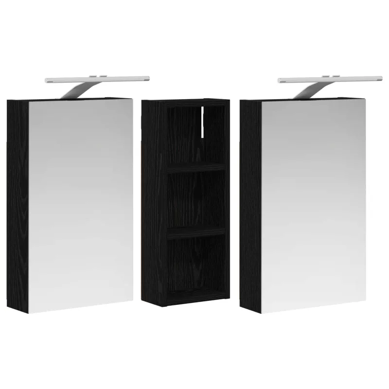 Vonios spintos komplektas su lentyna 3 pcs 80 x 10,5 x 50 cm