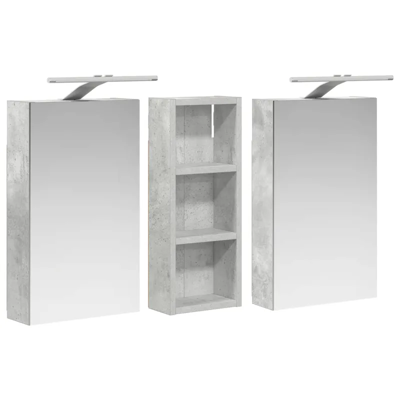 Vonios spintos komplektas su lentyna 3 pcs 80 x 10,5 x 50 cm