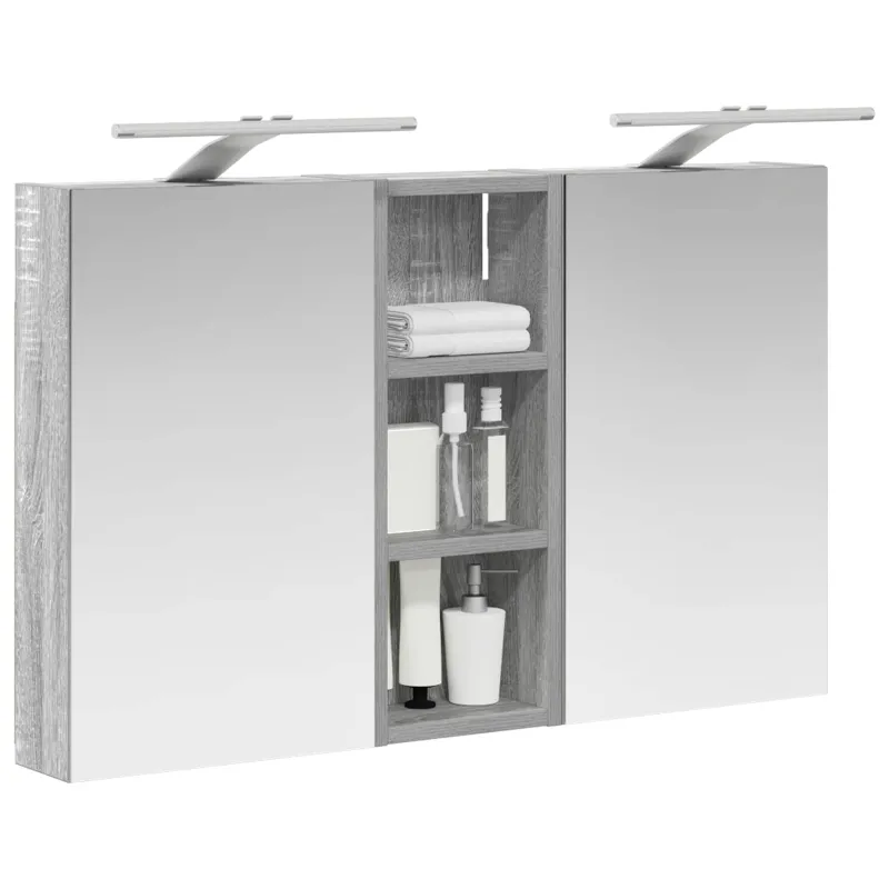 Vonios spintos komplektas su lentyna 3 pcs 80 x 10,5 x 50 cm