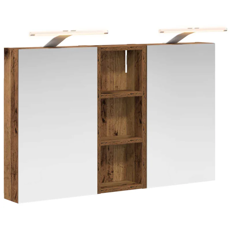 Vonios spintos komplektas su lentyna 3 pcs 80 x 10,5 x 50 cm