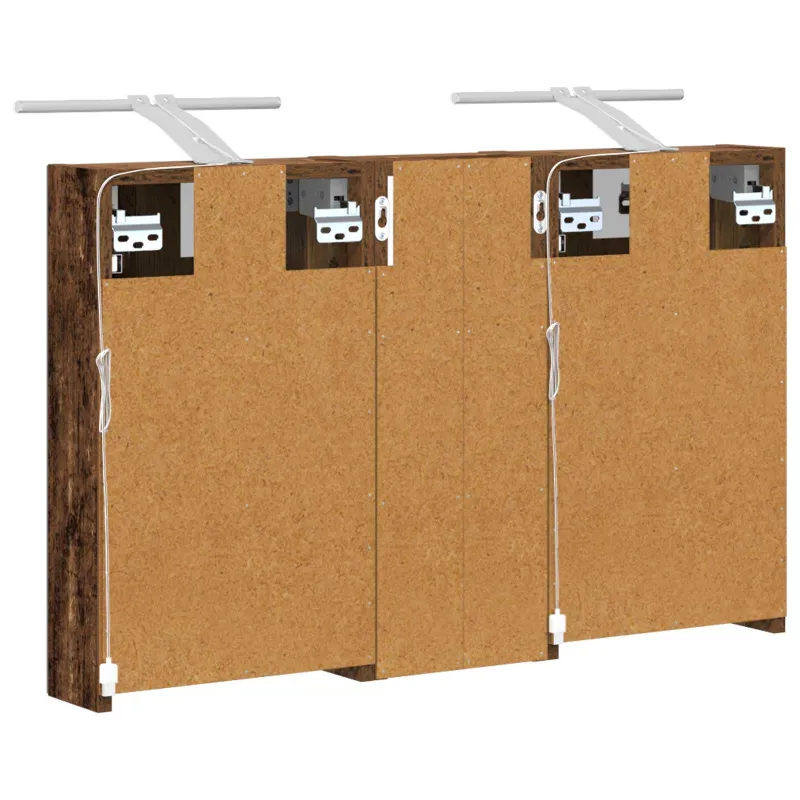 Vonios spintos komplektas su lentyna 3 pcs 80 x 10,5 x 50 cm
