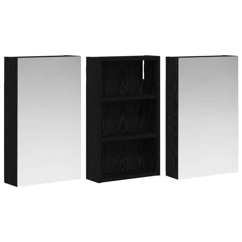 Vonios spintos komplektas su lentyna 3 pcs 90 x 10,5 x 50 cm