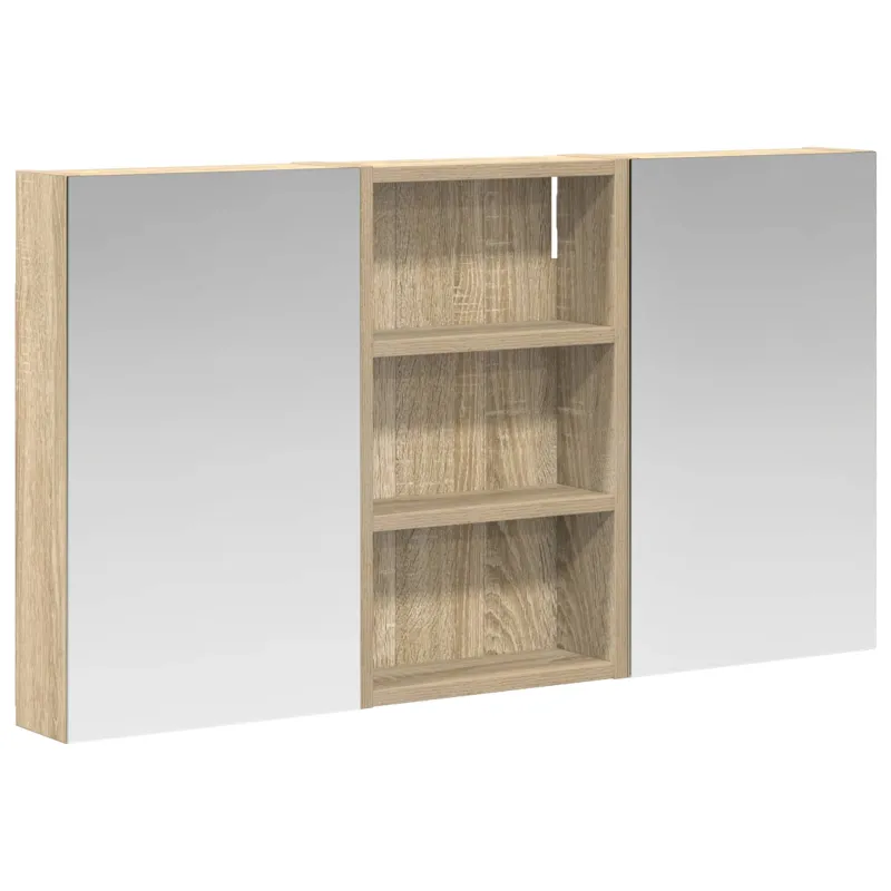Vonios spintos komplektas su lentyna 3 pcs 90 x 10,5 x 50 cm