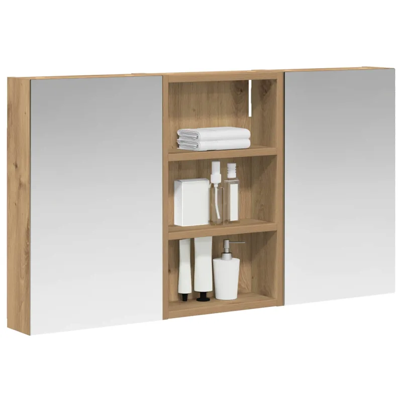 Vonios spintos komplektas su lentyna 3 pcs 90 x 10,5 x 50 cm