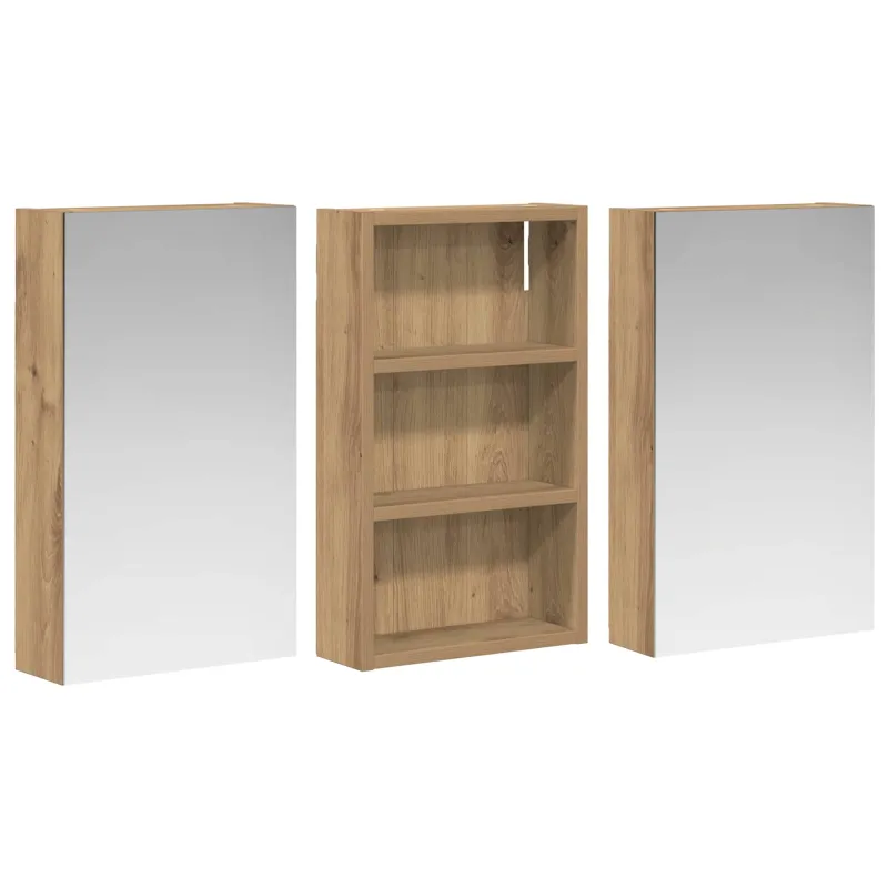 Vonios spintos komplektas su lentyna 3 pcs 90 x 10,5 x 50 cm