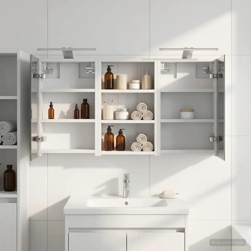 Vonios spintos komplektas su lentyna 3 pcs 90 x 10,5 x 50 cm
