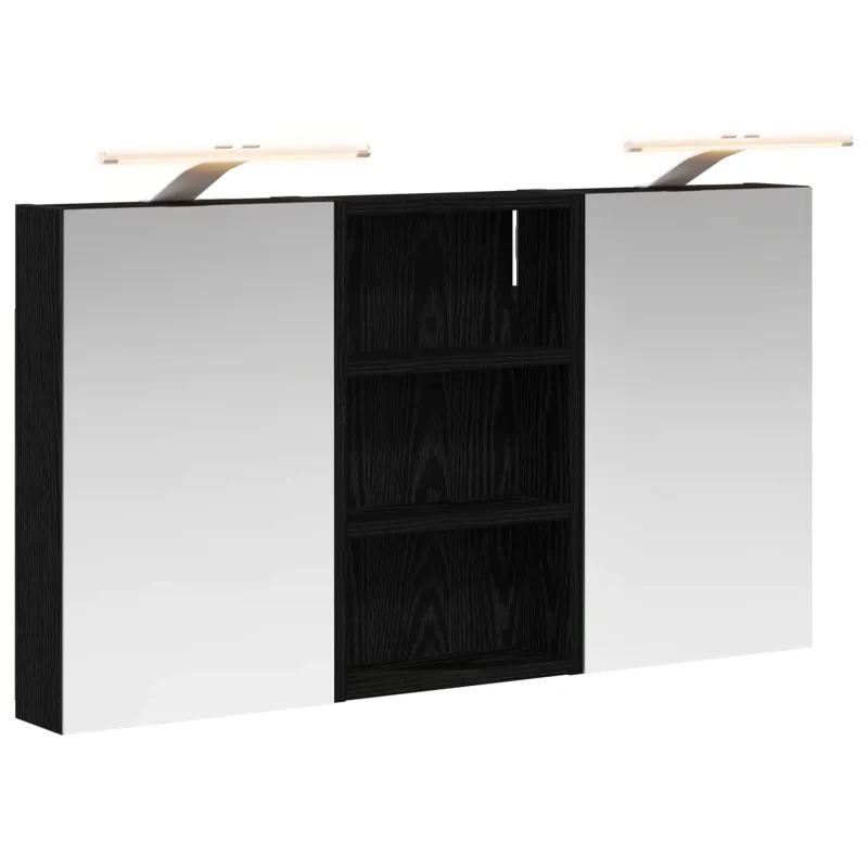 Vonios spintos komplektas su lentyna 3 pcs 90 x 10,5 x 50 cm
