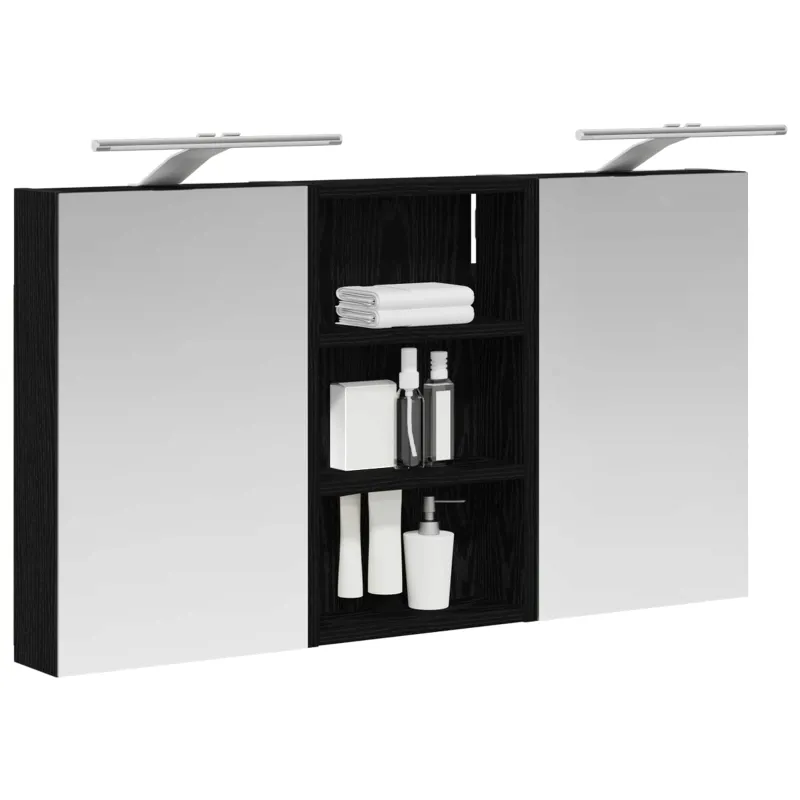 Vonios spintos komplektas su lentyna 3 pcs 90 x 10,5 x 50 cm
