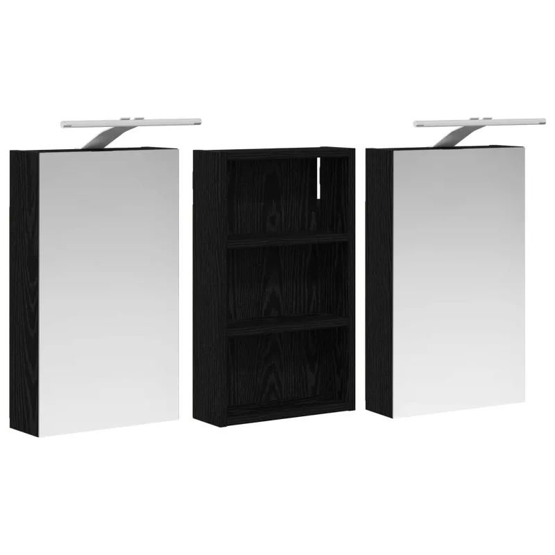 Vonios spintos komplektas su lentyna 3 pcs 90 x 10,5 x 50 cm