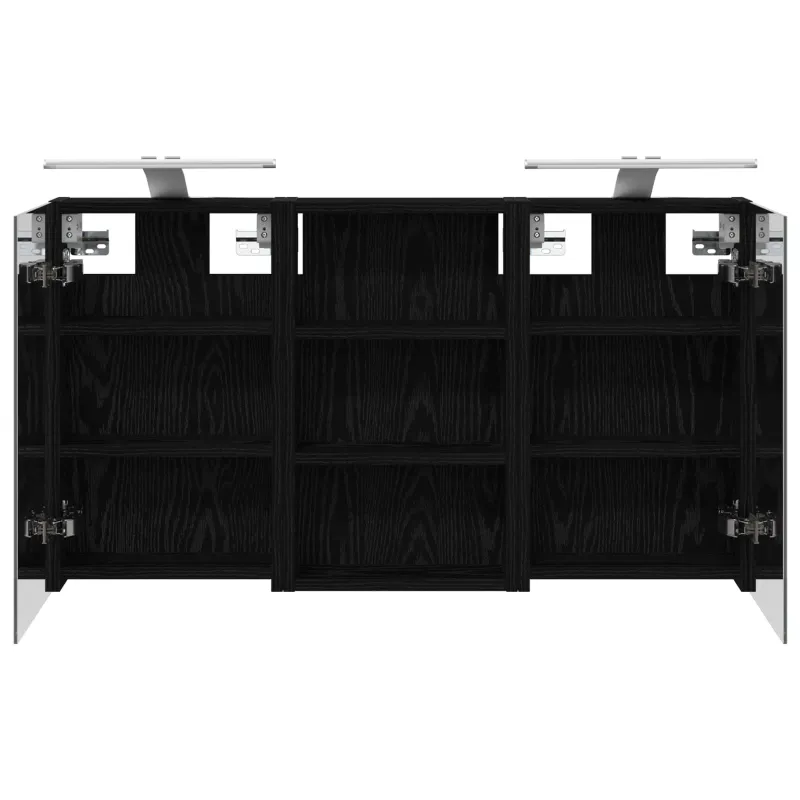 Vonios spintos komplektas su lentyna 3 pcs 90 x 10,5 x 50 cm