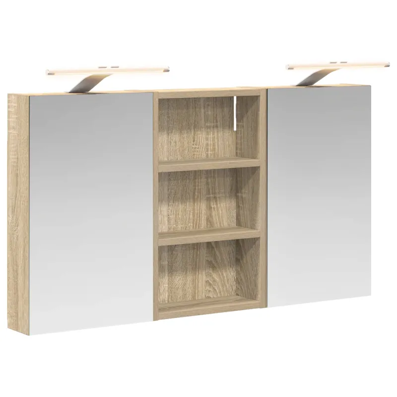 Vonios spintos komplektas su lentyna 3 pcs 90 x 10,5 x 50 cm