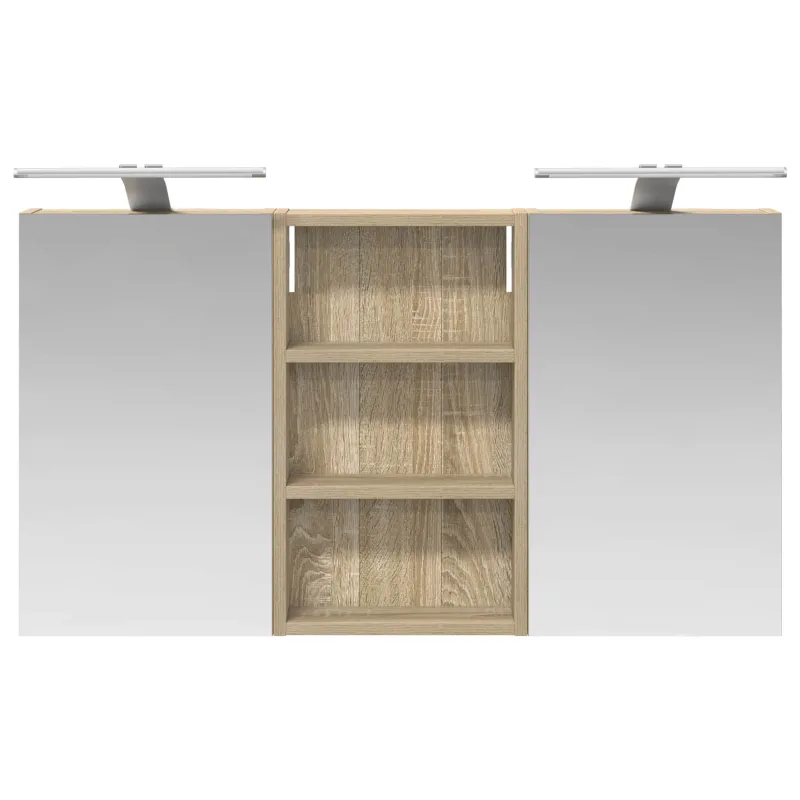 Vonios spintos komplektas su lentyna 3 pcs 90 x 10,5 x 50 cm