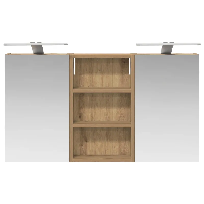 Vonios spintos komplektas su lentyna 3 pcs 90 x 10,5 x 50 cm