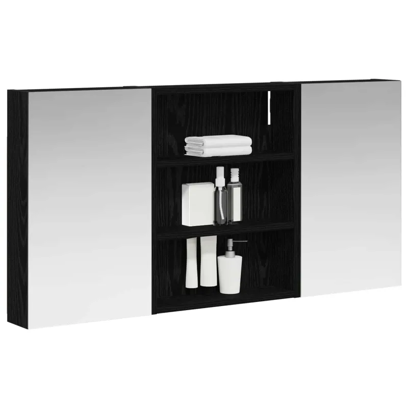 Vonios spintos komplektas su lentyna 3 pcs 100 x 10,5 x 50 cm