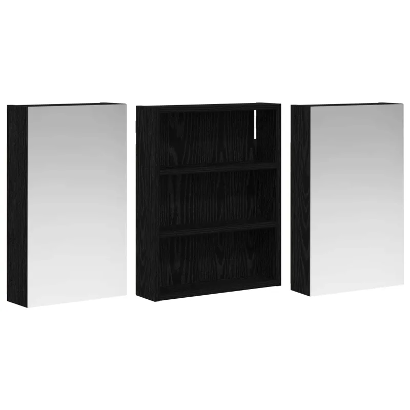 Vonios spintos komplektas su lentyna 3 pcs 100 x 10,5 x 50 cm