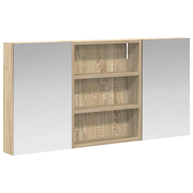 Vonios spintos komplektas su lentyna 3 pcs 100 x 10,5 x 50 cm