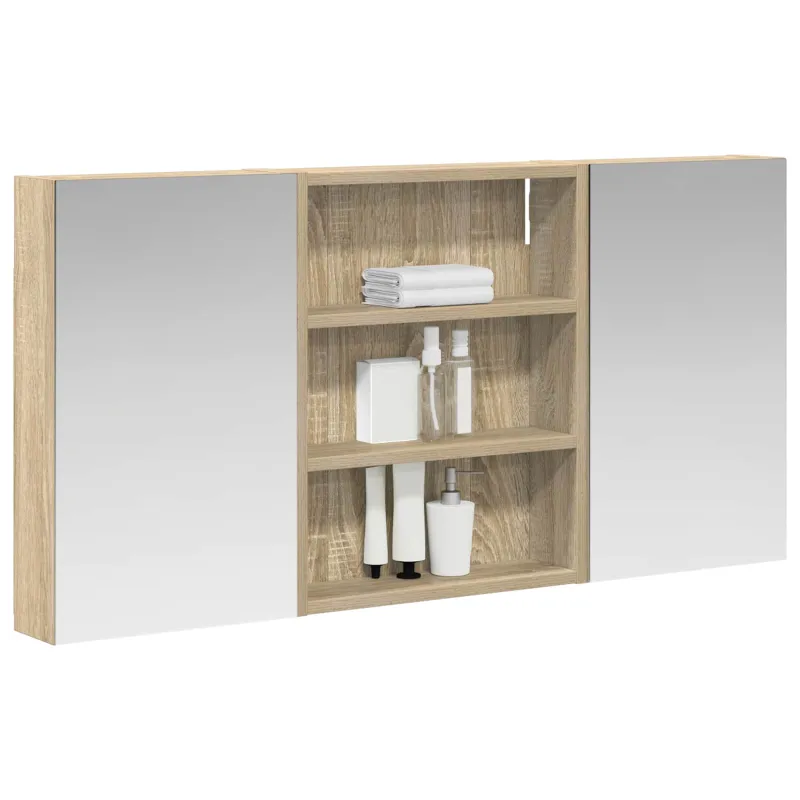 Vonios spintos komplektas su lentyna 3 pcs 100 x 10,5 x 50 cm