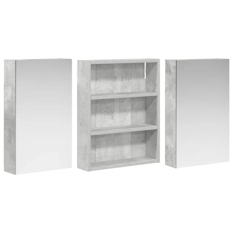Vonios spintos komplektas su lentyna 3 pcs 100 x 10,5 x 50 cm