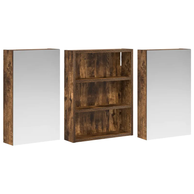 Vonios spintos komplektas su lentyna 3 pcs 100 x 10,5 x 50 cm