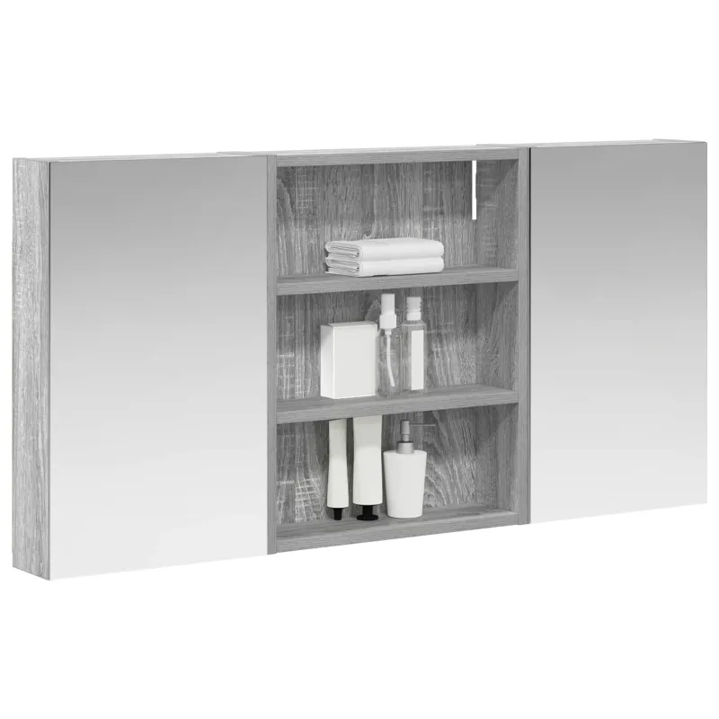 Vonios spintos komplektas su lentyna 3 pcs 100 x 10,5 x 50 cm