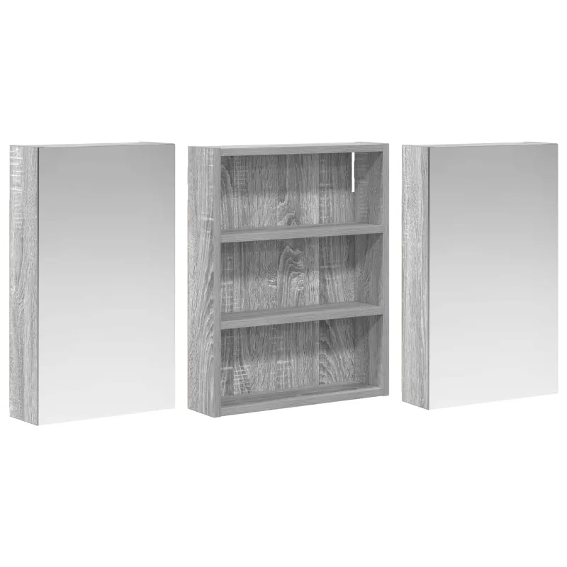 Vonios spintos komplektas su lentyna 3 pcs 100 x 10,5 x 50 cm