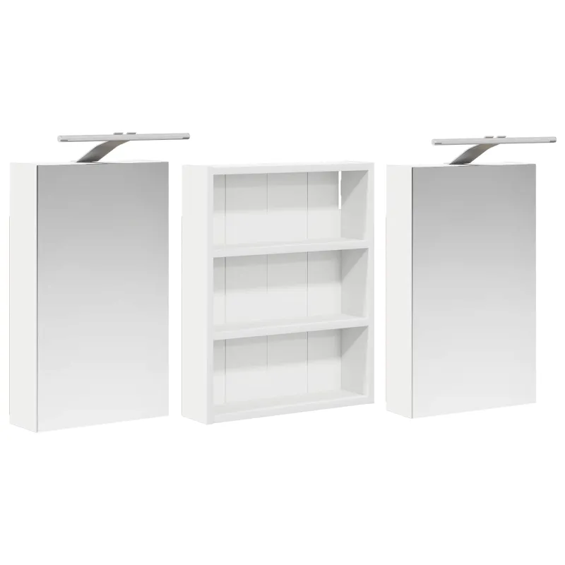 Vonios spintos komplektas su lentyna 3 pcs 100 x 10,5 x 50 cm