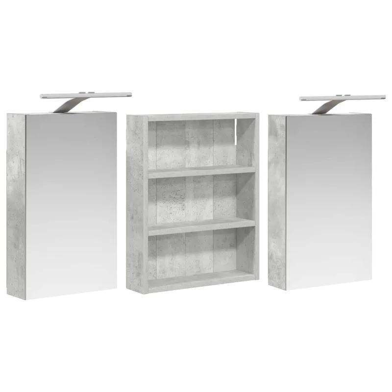 Vonios spintos komplektas su lentyna 3 pcs 100 x 10,5 x 50 cm