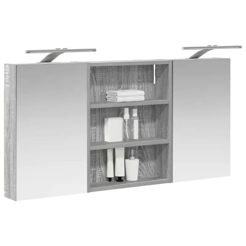 Vonios spintos komplektas su lentyna 3 pcs 100 x 10,5 x 50 cm