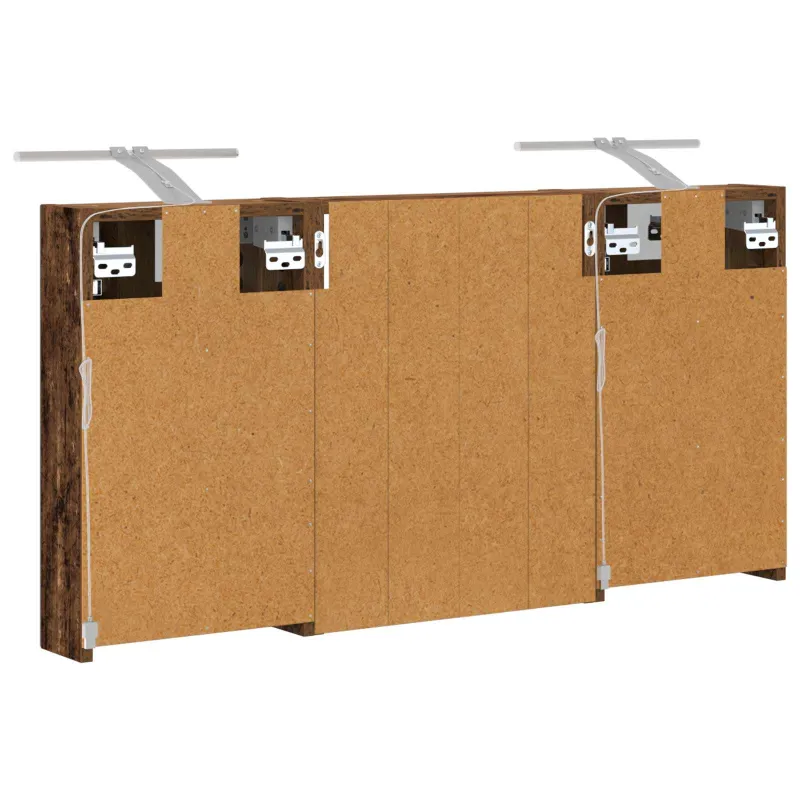 Vonios spintos komplektas su lentyna 3 pcs 100 x 10,5 x 50 cm