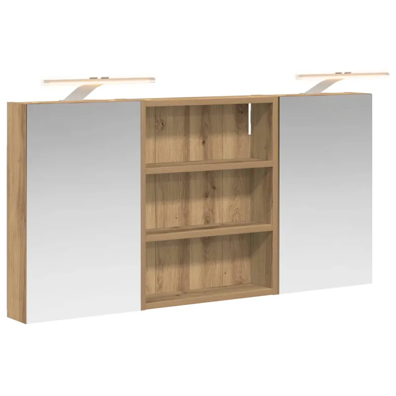 Vonios spintos komplektas su lentyna 3 pcs 100 x 10,5 x 50 cm