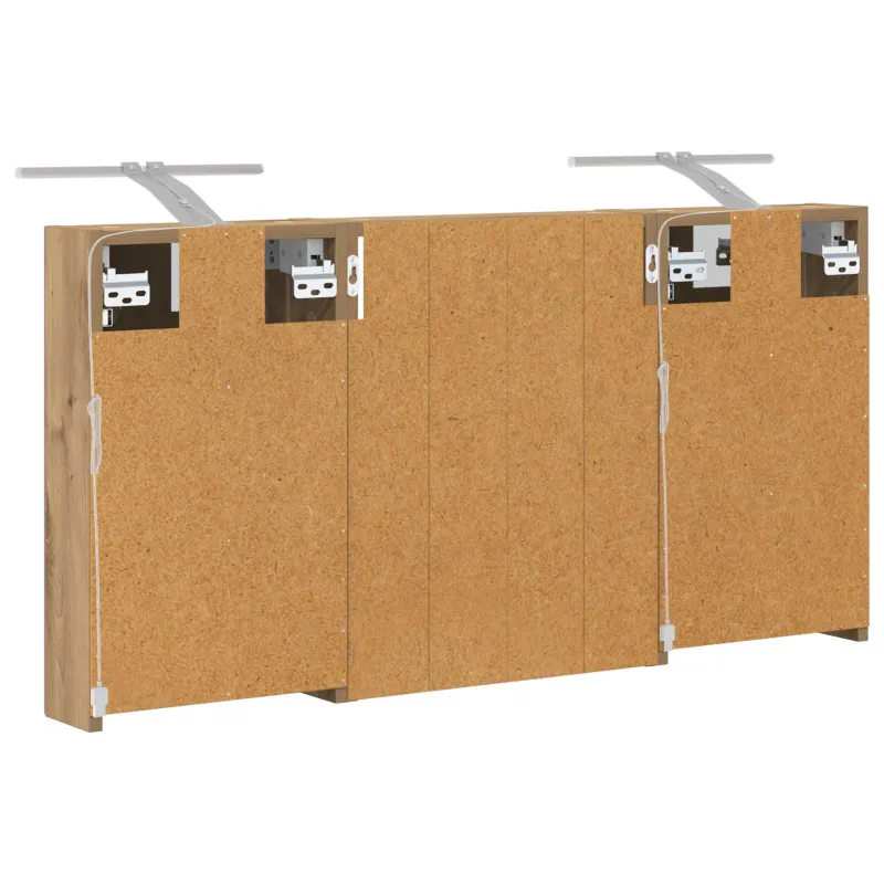 Vonios spintos komplektas su lentyna 3 pcs 100 x 10,5 x 50 cm