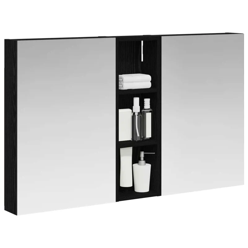 Vonios spintos komplektas su lentyna 3 pcs 100 x 10,5 x 60,5 cm