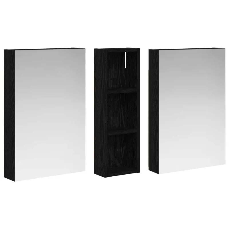 Vonios spintos komplektas su lentyna 3 pcs 100 x 10,5 x 60,5 cm