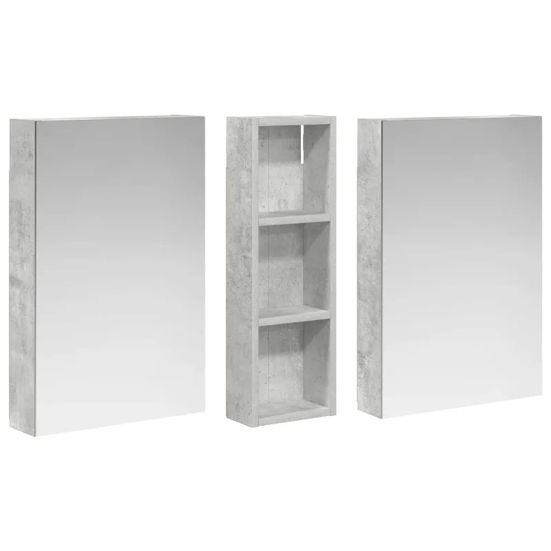 Vonios spintos komplektas su lentyna 3 pcs 100 x 10,5 x 60,5 cm