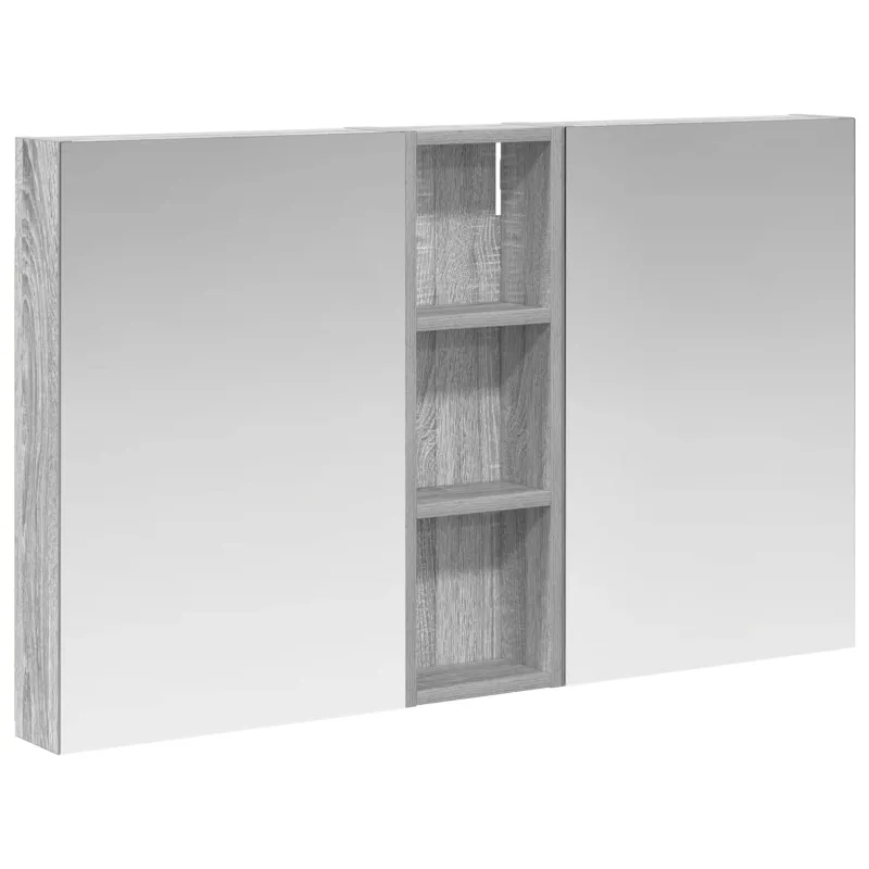 Vonios spintos komplektas su lentyna 3 pcs 100 x 10,5 x 60,5 cm
