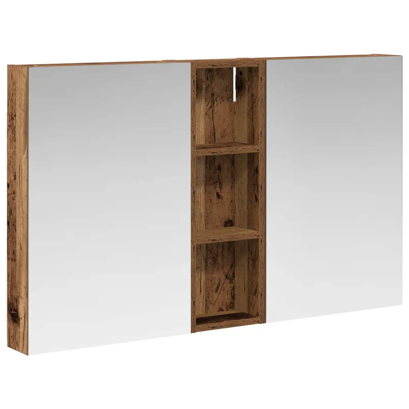 Vonios spintos komplektas su lentyna 3 pcs 100 x 10,5 x 60,5 cm