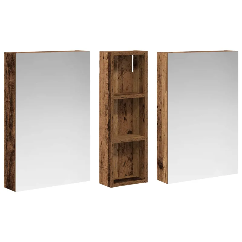 Vonios spintos komplektas su lentyna 3 pcs 100 x 10,5 x 60,5 cm