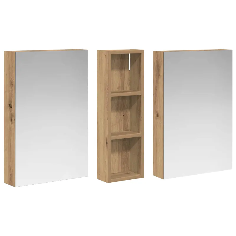 Vonios spintos komplektas su lentyna 3 pcs 100 x 10,5 x 60,5 cm
