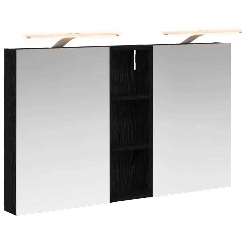Vonios spintos komplektas su lentyna 3 pcs 100 x 10,5 x 60,5 cm