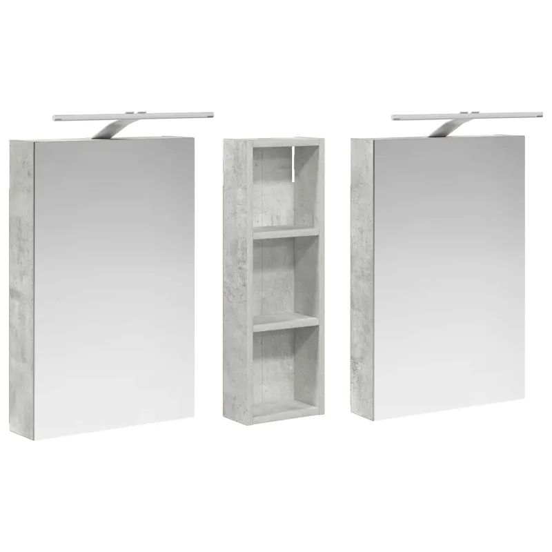 Vonios spintos komplektas su lentyna 3 pcs 100 x 10,5 x 60,5 cm