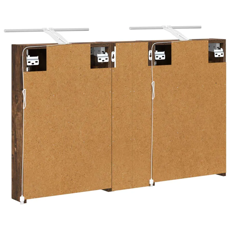Vonios spintos komplektas su lentyna 3 pcs 100 x 10,5 x 60,5 cm