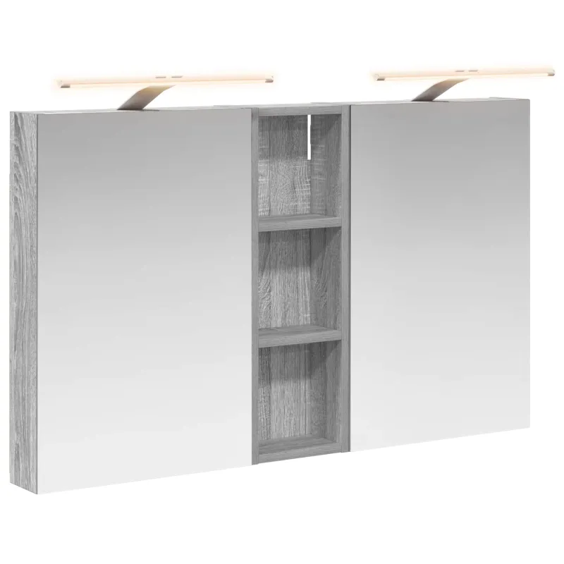 Vonios spintos komplektas su lentyna 3 pcs 100 x 10,5 x 60,5 cm